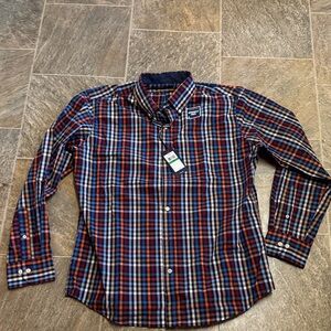 Izod Multicolor Plaid Casual Button-Down Shirt